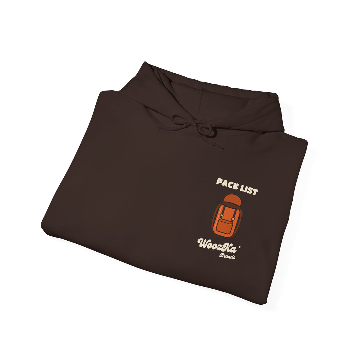 WoozKa Brands Hiking Hoodie, Backpacking Gear List Back Print