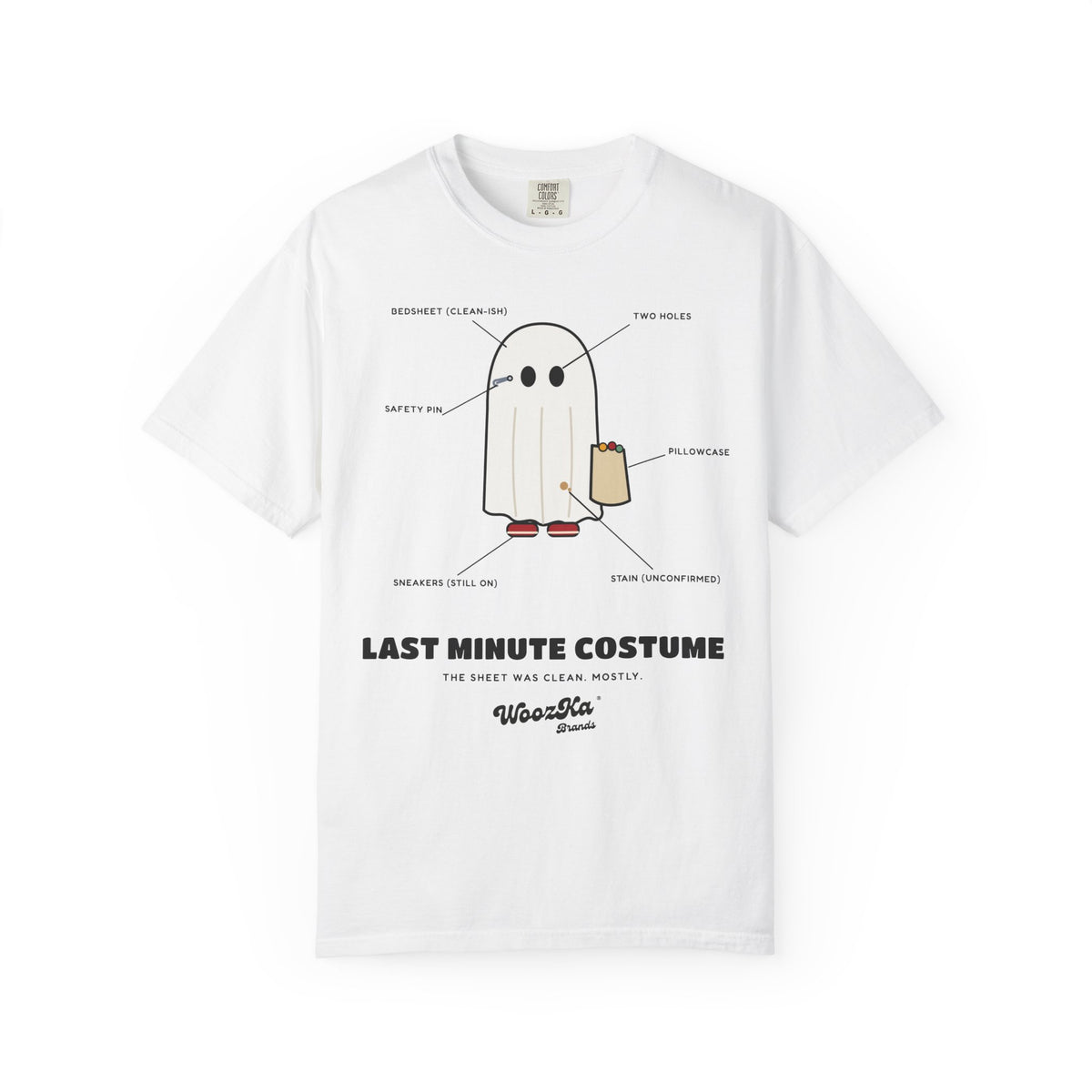 WoozKa Brands Lazy Halloween Costume Heavyweight Tee, Front Print
