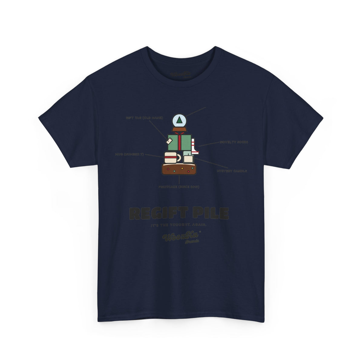 WoozKa Brands Funny Christmas T-Shirt, Regift Office Party Front Print