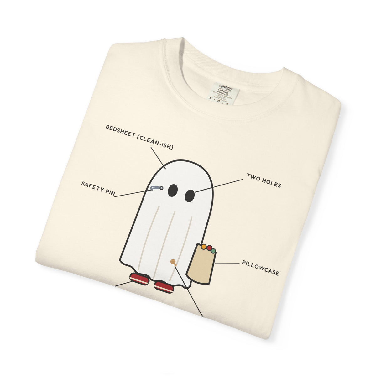 WoozKa Brands Lazy Halloween Costume Heavyweight Tee, Front Print
