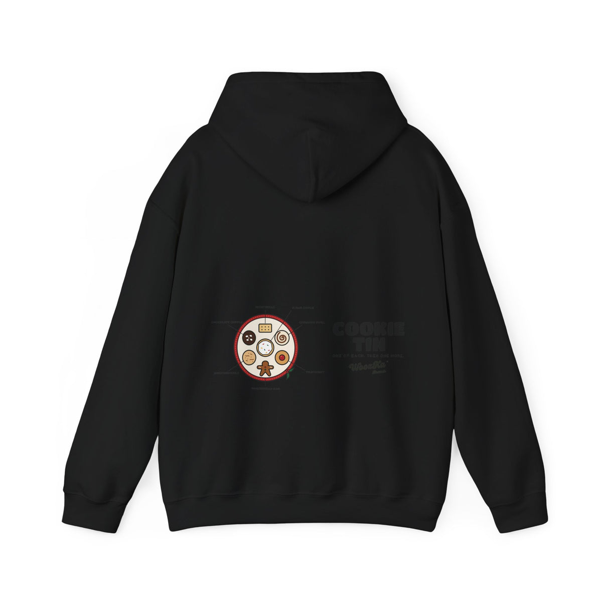 WoozKa Brands Christmas Cookie Hoodie, Holiday Baking Wide Back Print