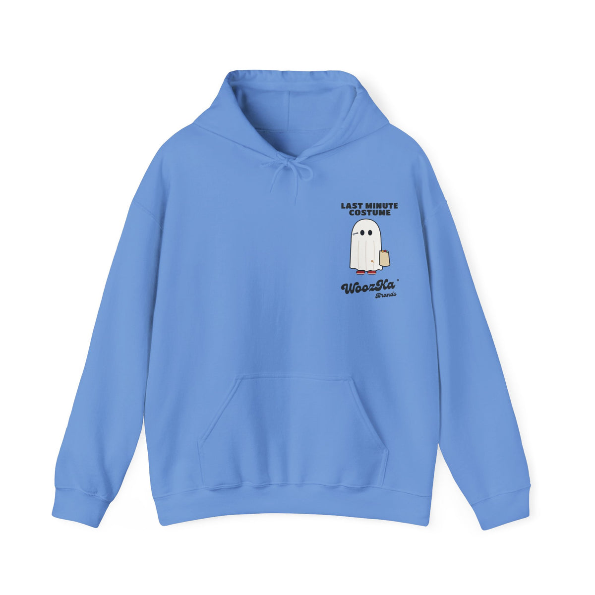WoozKa Brands Lazy Halloween Costume Hoodie, Funny Ghost Sheet Back Print