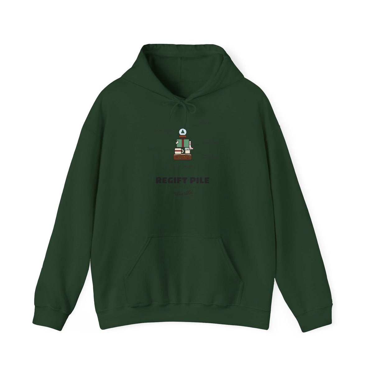 WoozKa Brands Funny Christmas Hoodie, Regift Office Party Front Print