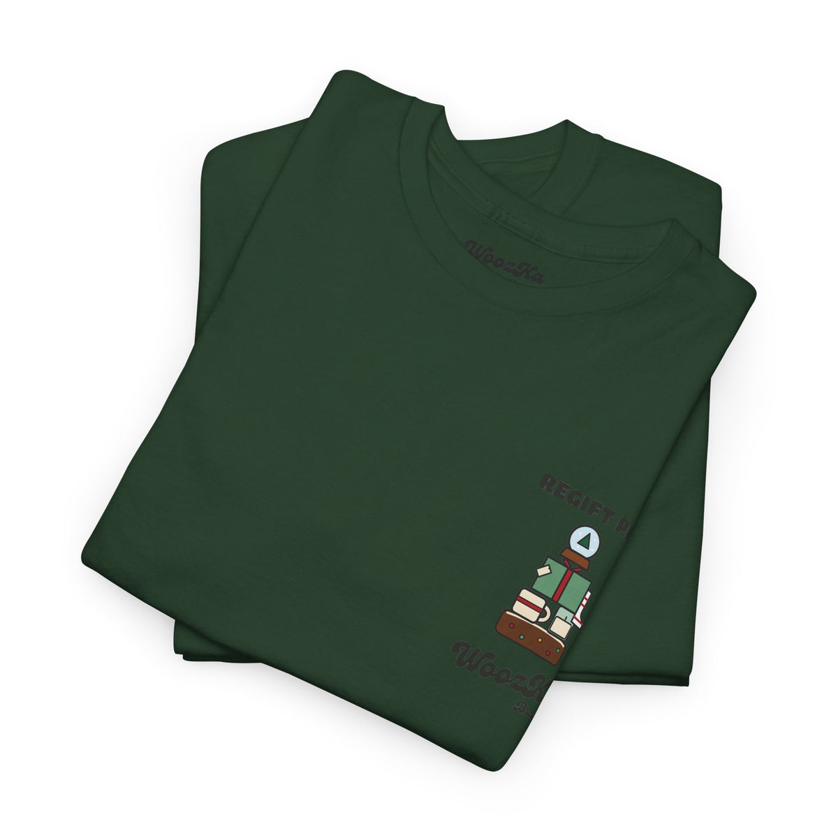 WoozKa Brands Funny Christmas T-Shirt, Regift Office Party Back Print