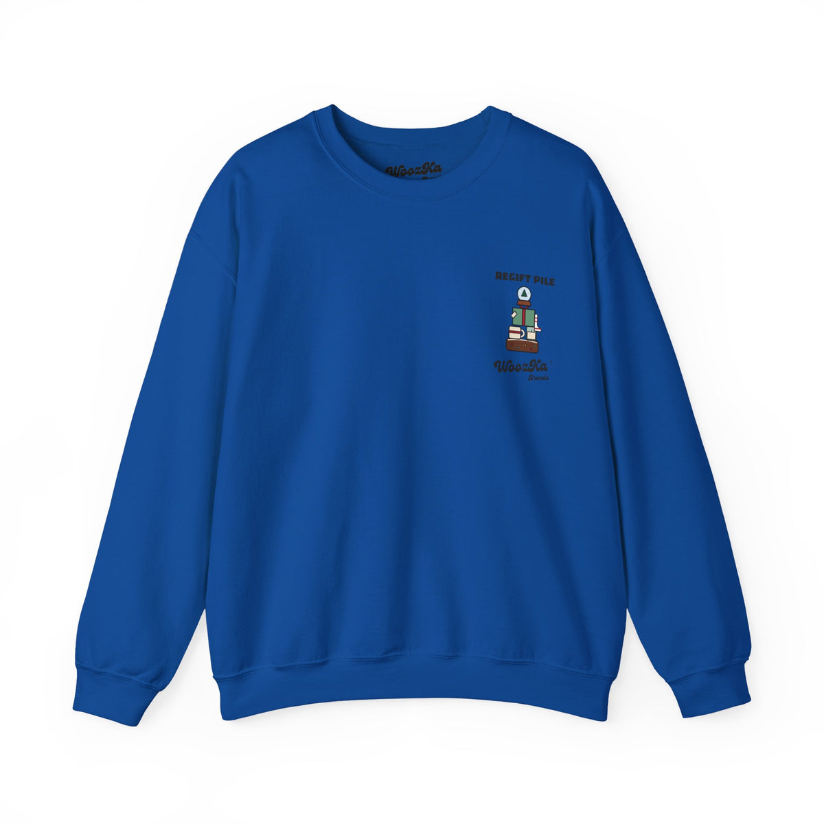 WoozKa Brands Funny Christmas Sweatshirt, Regift Office Party Back Print