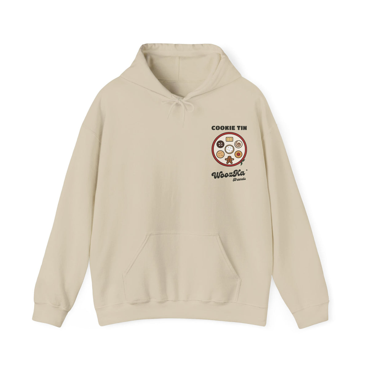 WoozKa Brands Christmas Cookie Hoodie, Holiday Baking Wide Back Print