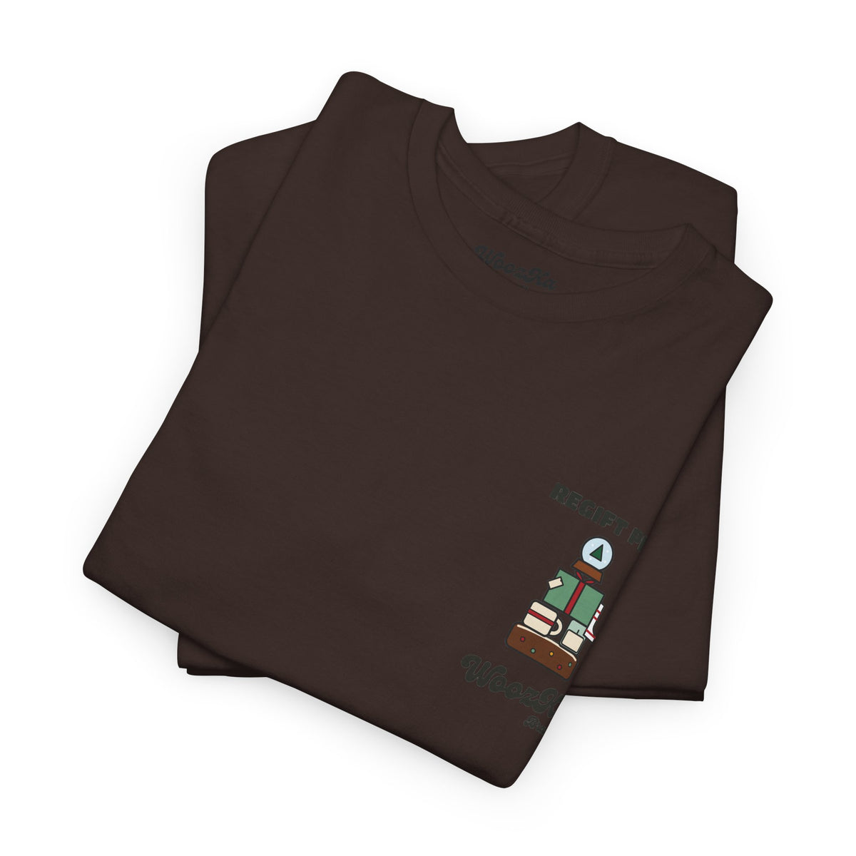 WoozKa Brands Funny Christmas T-Shirt, Regift Office Party Back Print