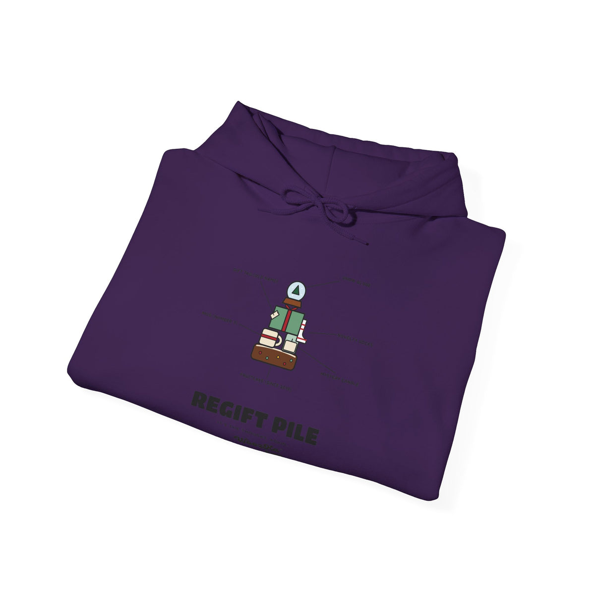 WoozKa Brands Funny Christmas Hoodie, Regift Office Party Front Print