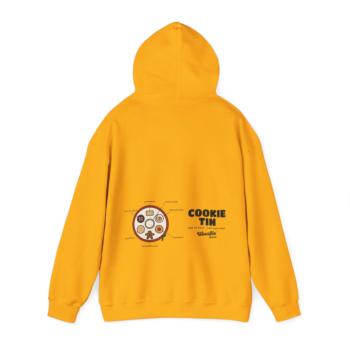 WoozKa Brands Christmas Cookie Hoodie, Holiday Baking Wide Back Print