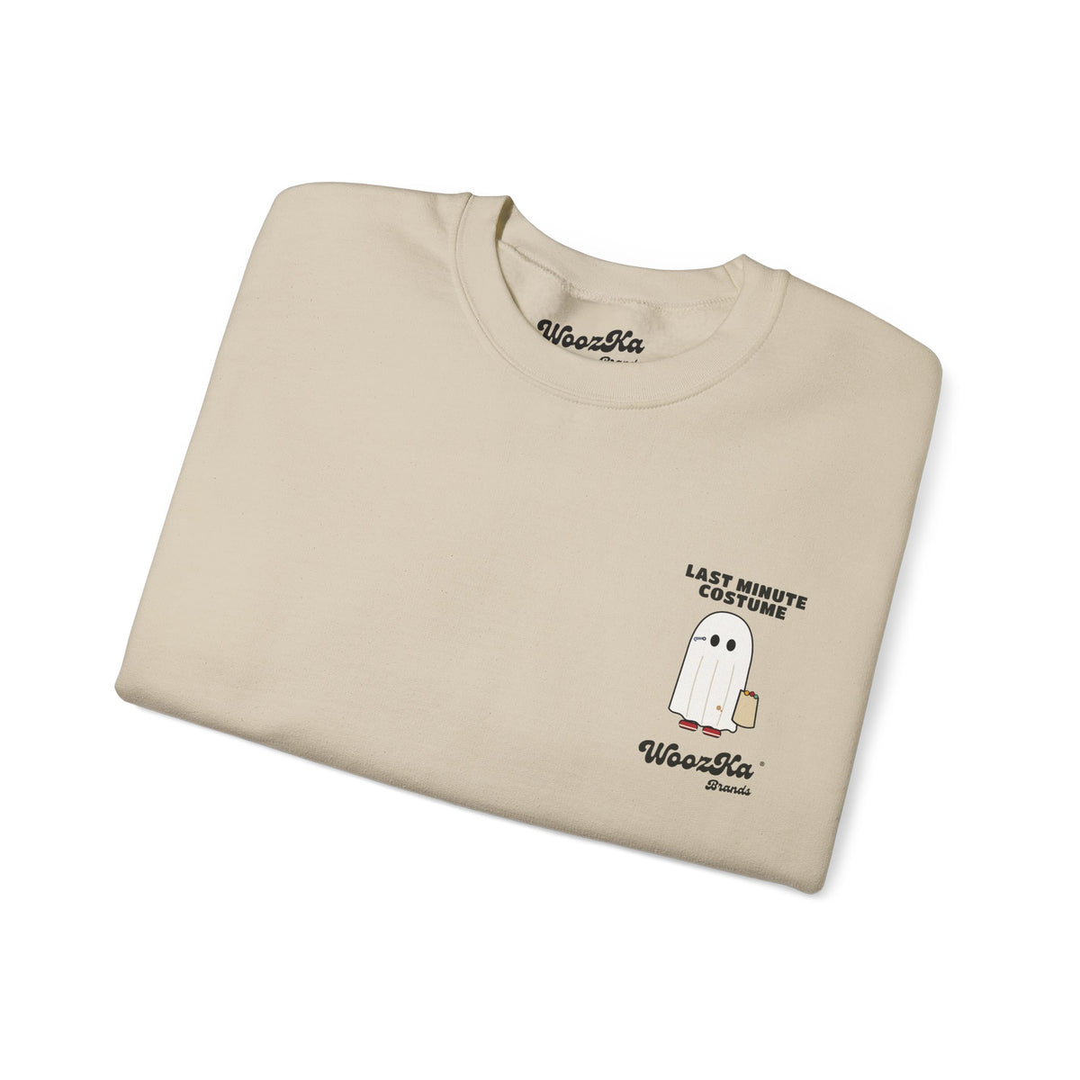 WoozKa Brands Lazy Halloween Costume Sweatshirt, Funny Ghost Back Print