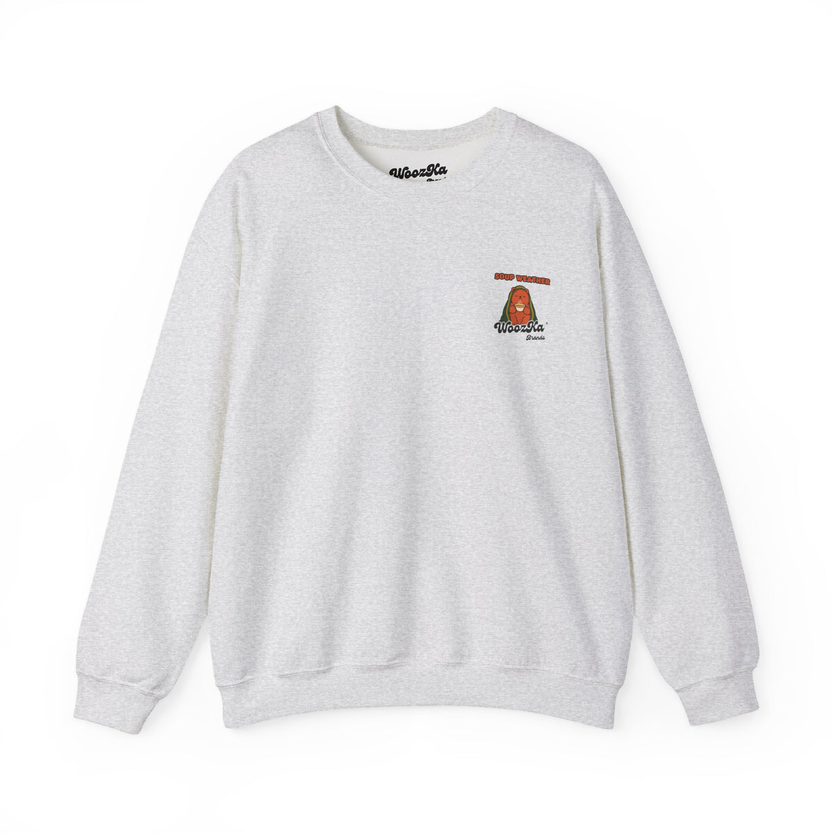 WoozKa Brands Cute Bear Fall Sweatshirt, Cozy Soup Lover Back Print