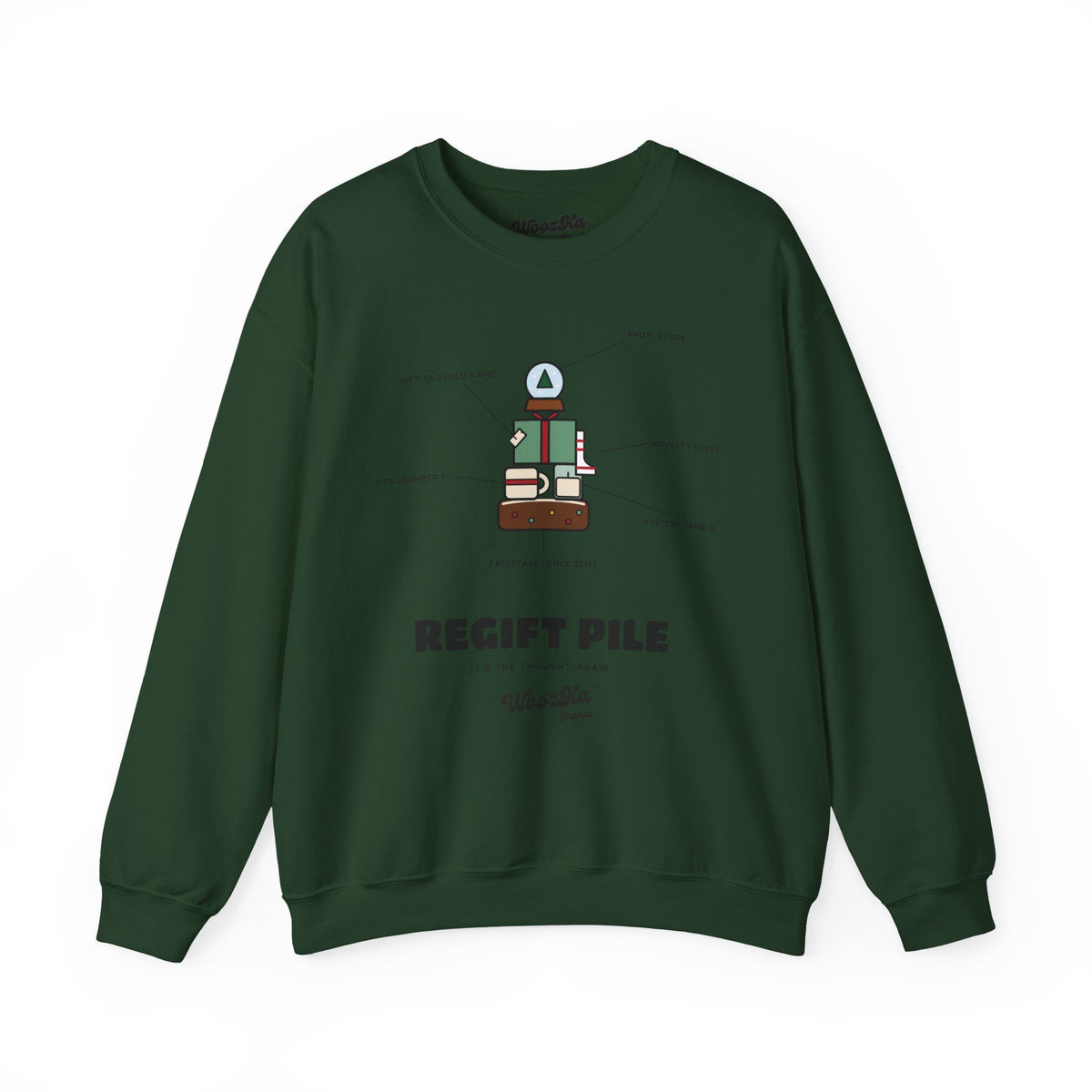 WoozKa Brands Funny Christmas Sweatshirt, Regift Office Party Front Print