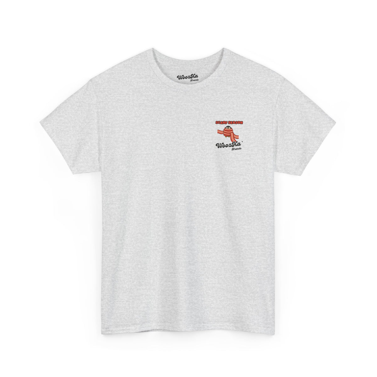 WoozKa Brands Cute Penguin Winter T-Shirt, Funny Long Scarf Back Print