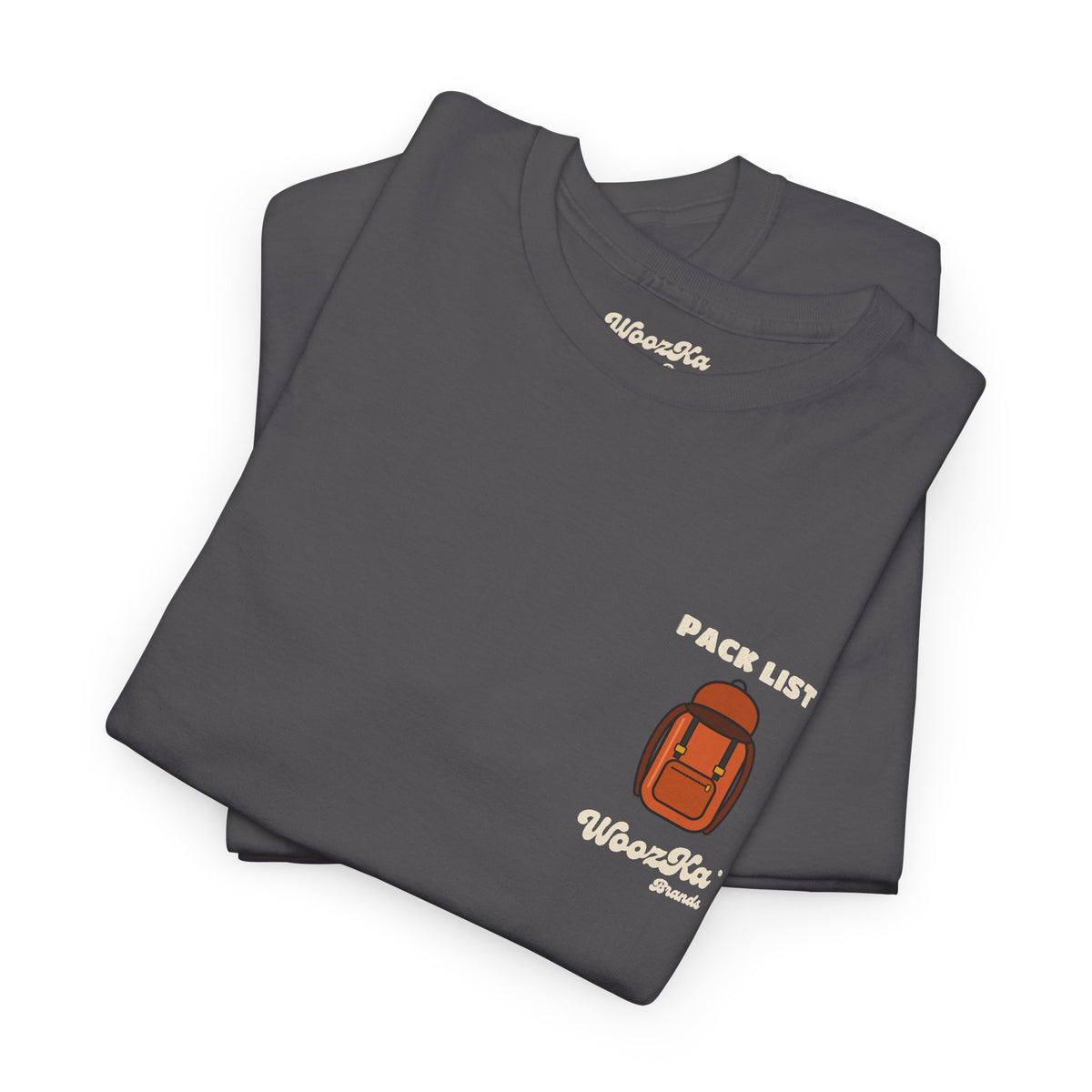 WoozKa Brands Hiking T-Shirt, Backpacking Gear List Back Print