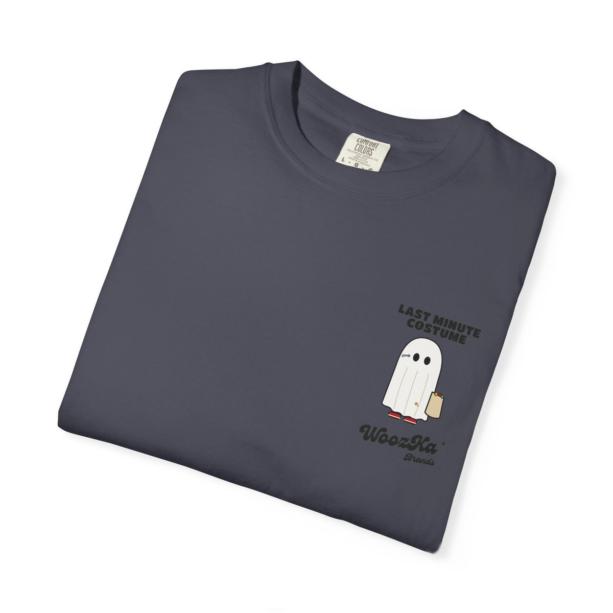 WoozKa Brands Lazy Halloween Costume Heavyweight Tee, Back Print