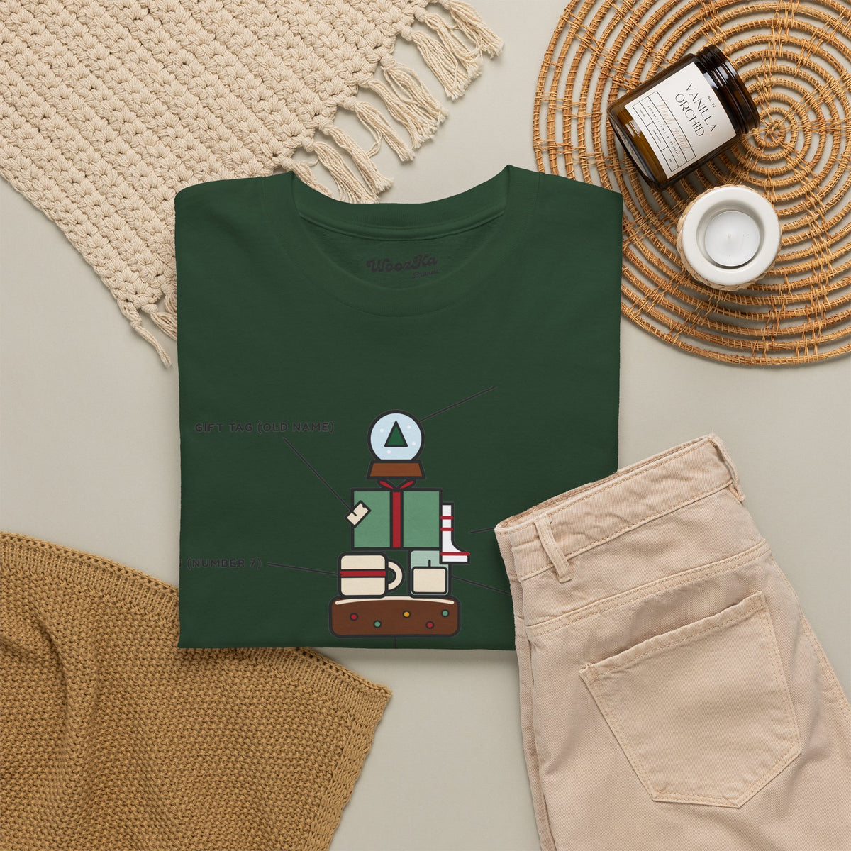 WoozKa Brands Funny Christmas T-Shirt, Regift Office Party Front Print