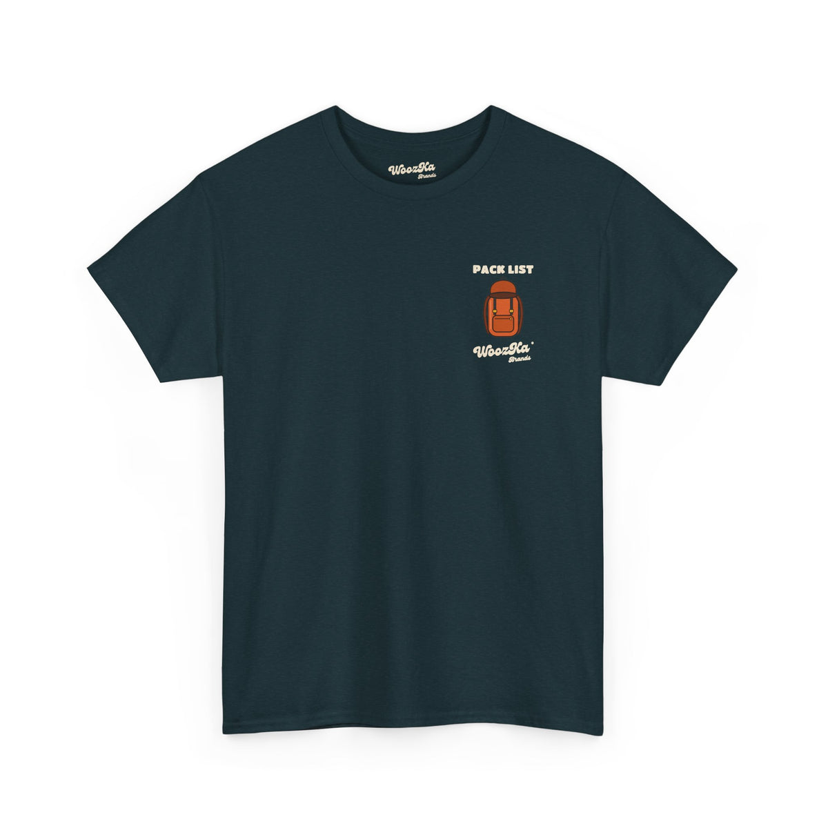 WoozKa Brands Hiking T-Shirt, Backpacking Gear List Back Print