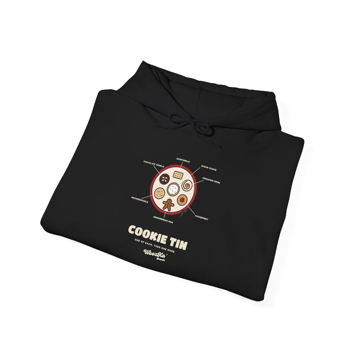 WoozKa Brands Christmas Cookie Hoodie, Holiday Baking Front Print