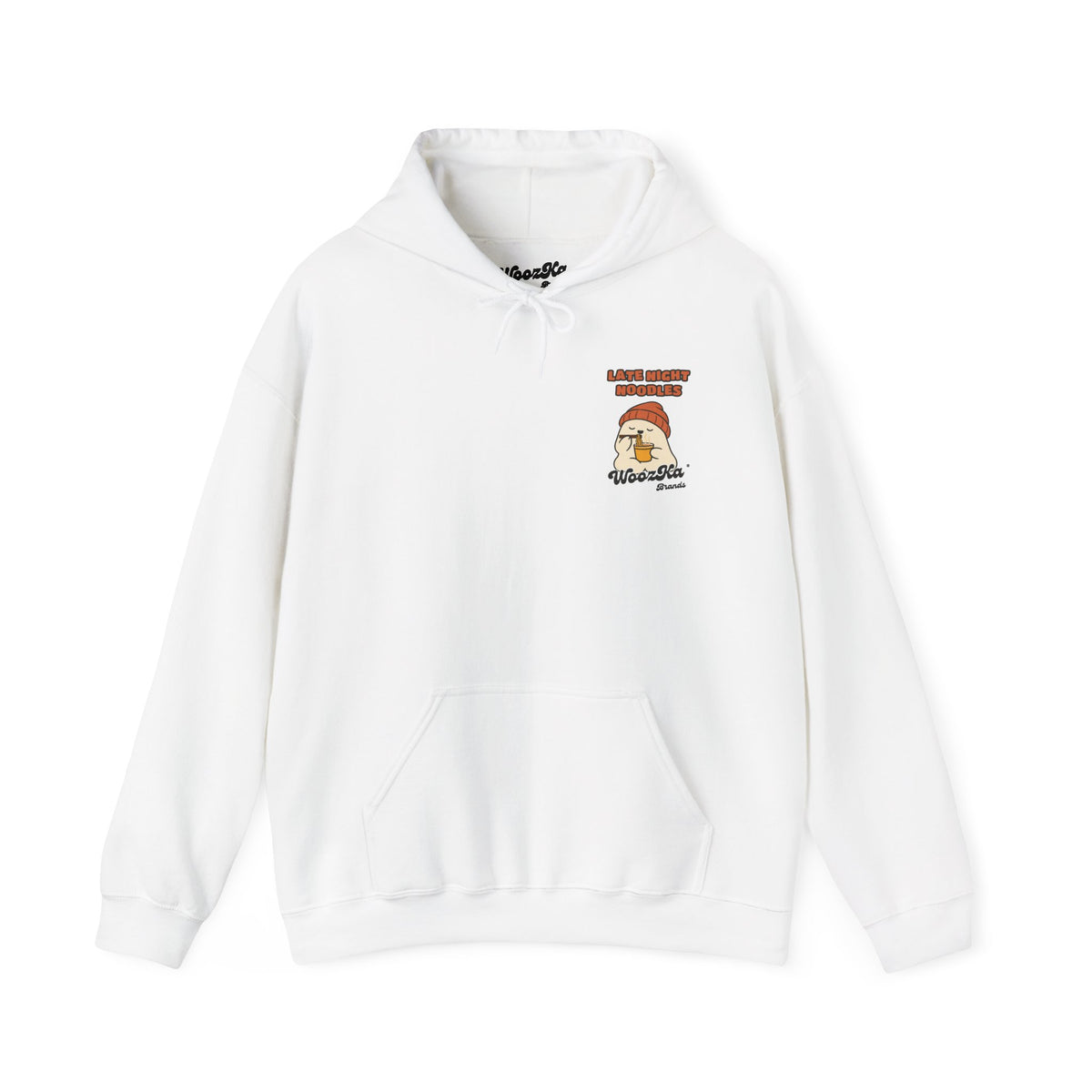 WoozKa Brands Cute Ghost Halloween Hoodie, Ramen Noodles Wide Back Print