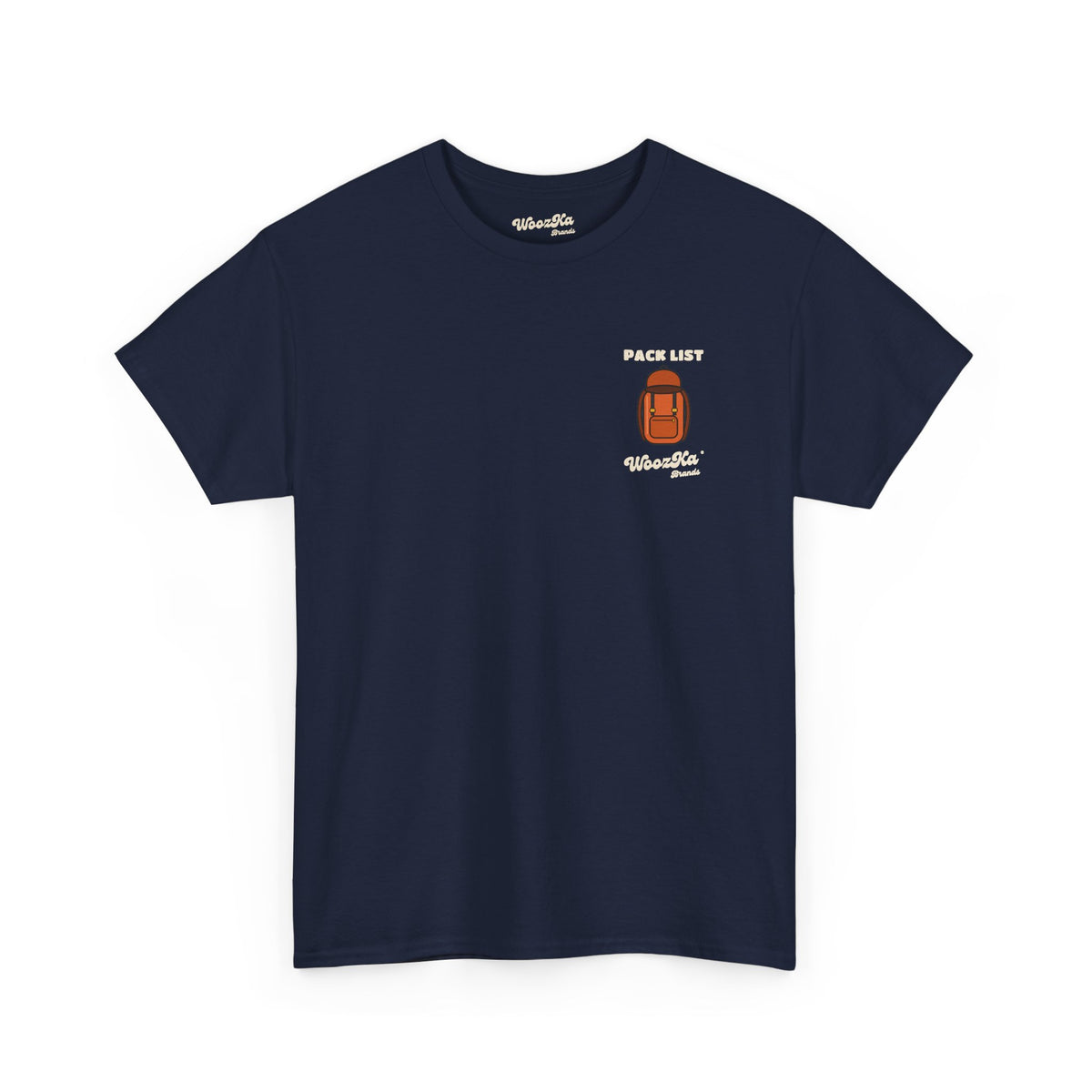 WoozKa Brands Hiking T-Shirt, Backpacking Gear List Back Print