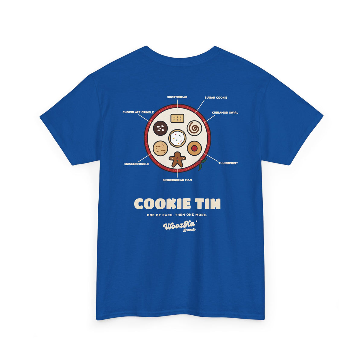 WoozKa Brands Christmas Cookie T-Shirt, Holiday Baking Back Print