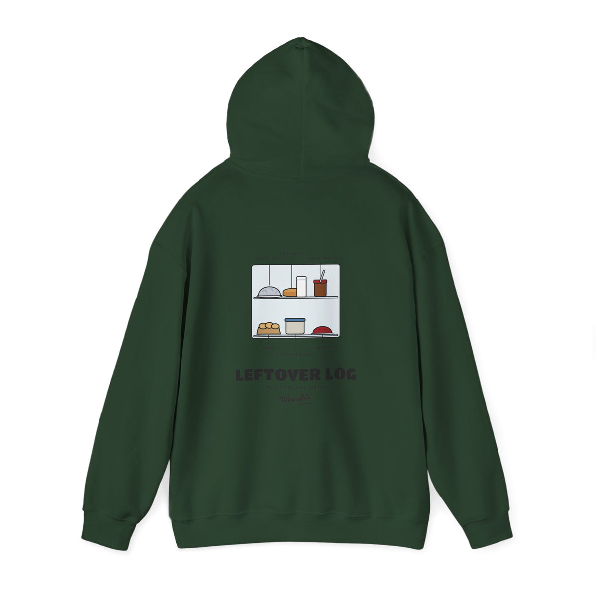 WoozKa Brands Funny Thanksgiving Leftovers Hoodie, Turkey Pie Back Print
