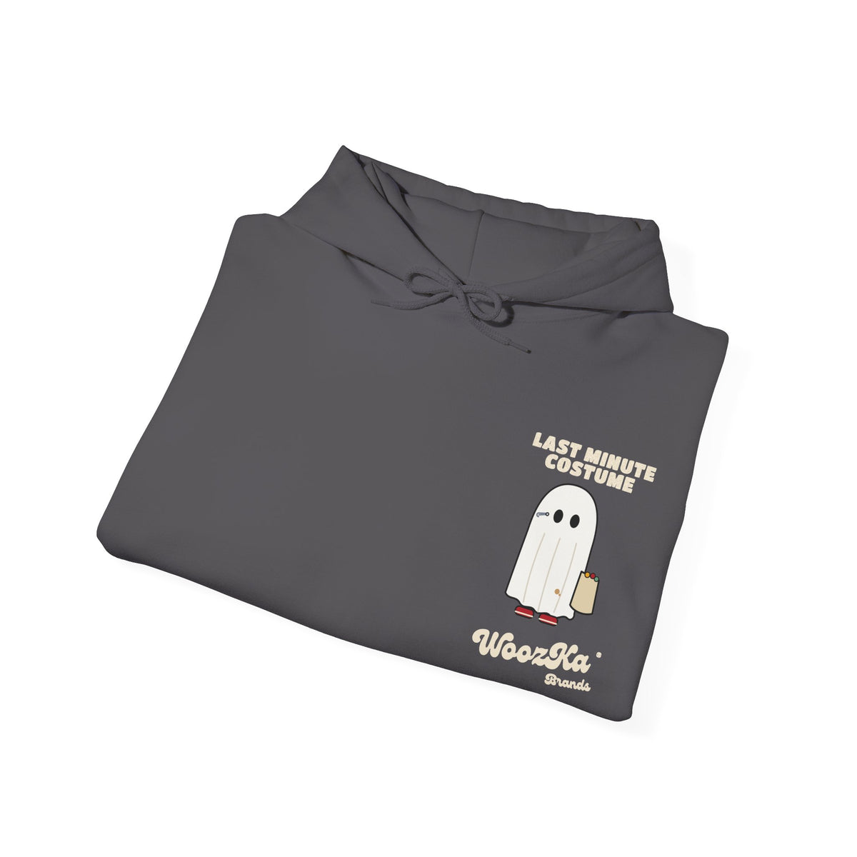 WoozKa Brands Lazy Halloween Costume Hoodie, Funny Ghost Sheet Back Print