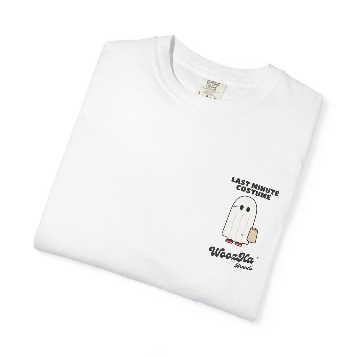 WoozKa Brands Lazy Halloween Costume Heavyweight Tee, Back Print