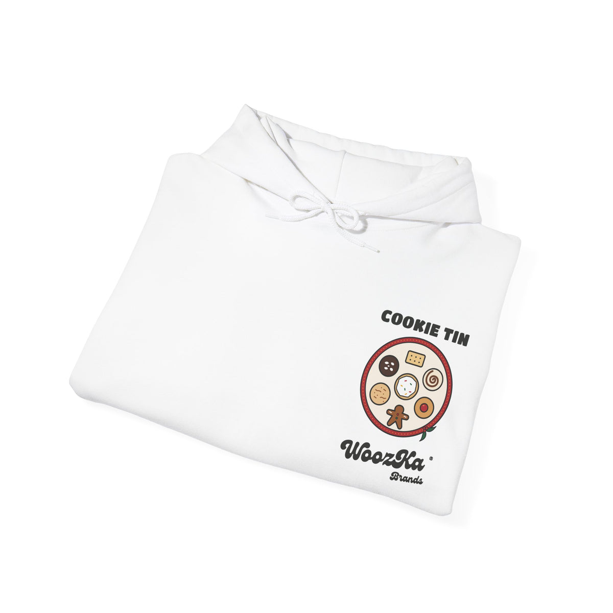 WoozKa Brands Christmas Cookie Hoodie, Holiday Baking Wide Back Print