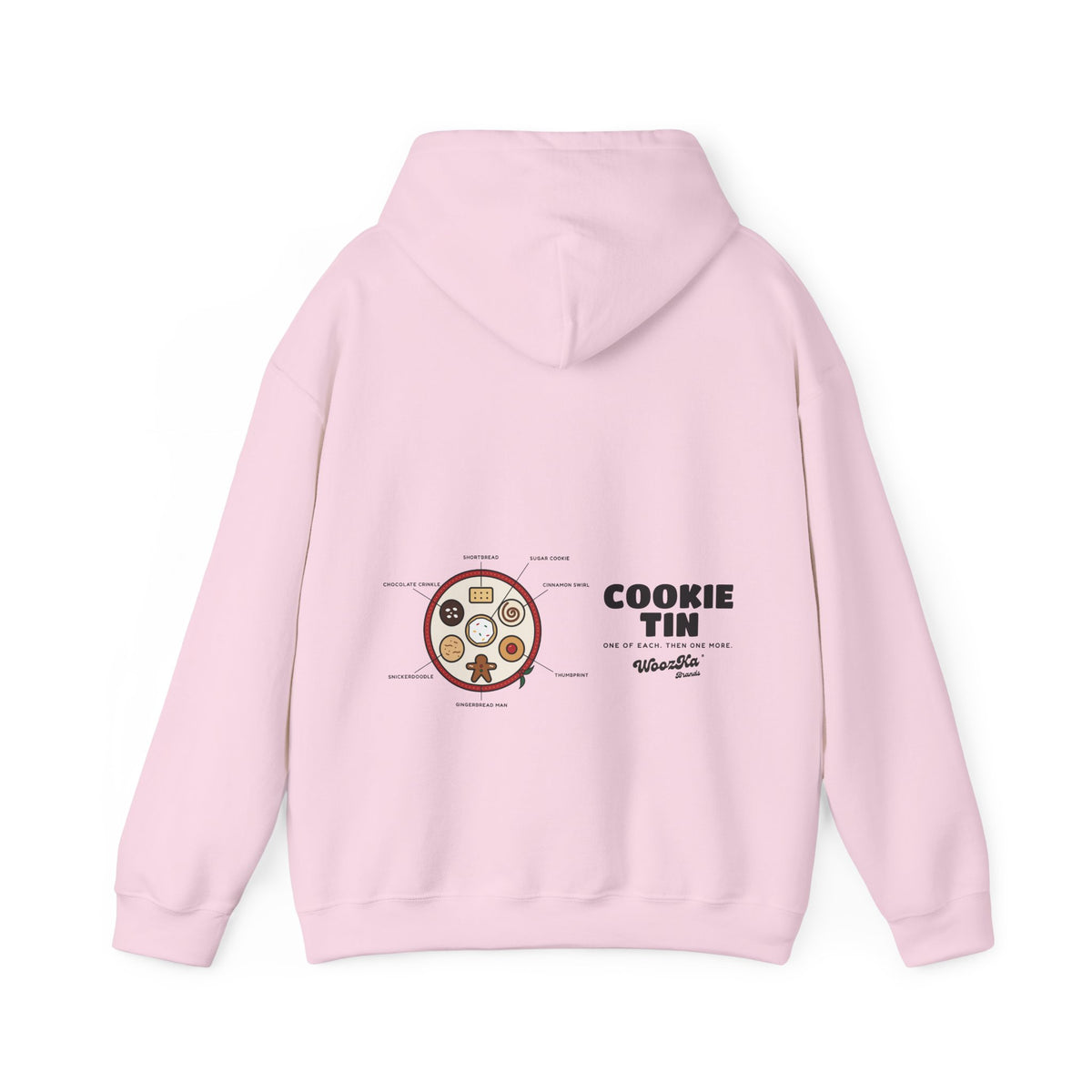 WoozKa Brands Christmas Cookie Hoodie, Holiday Baking Wide Back Print