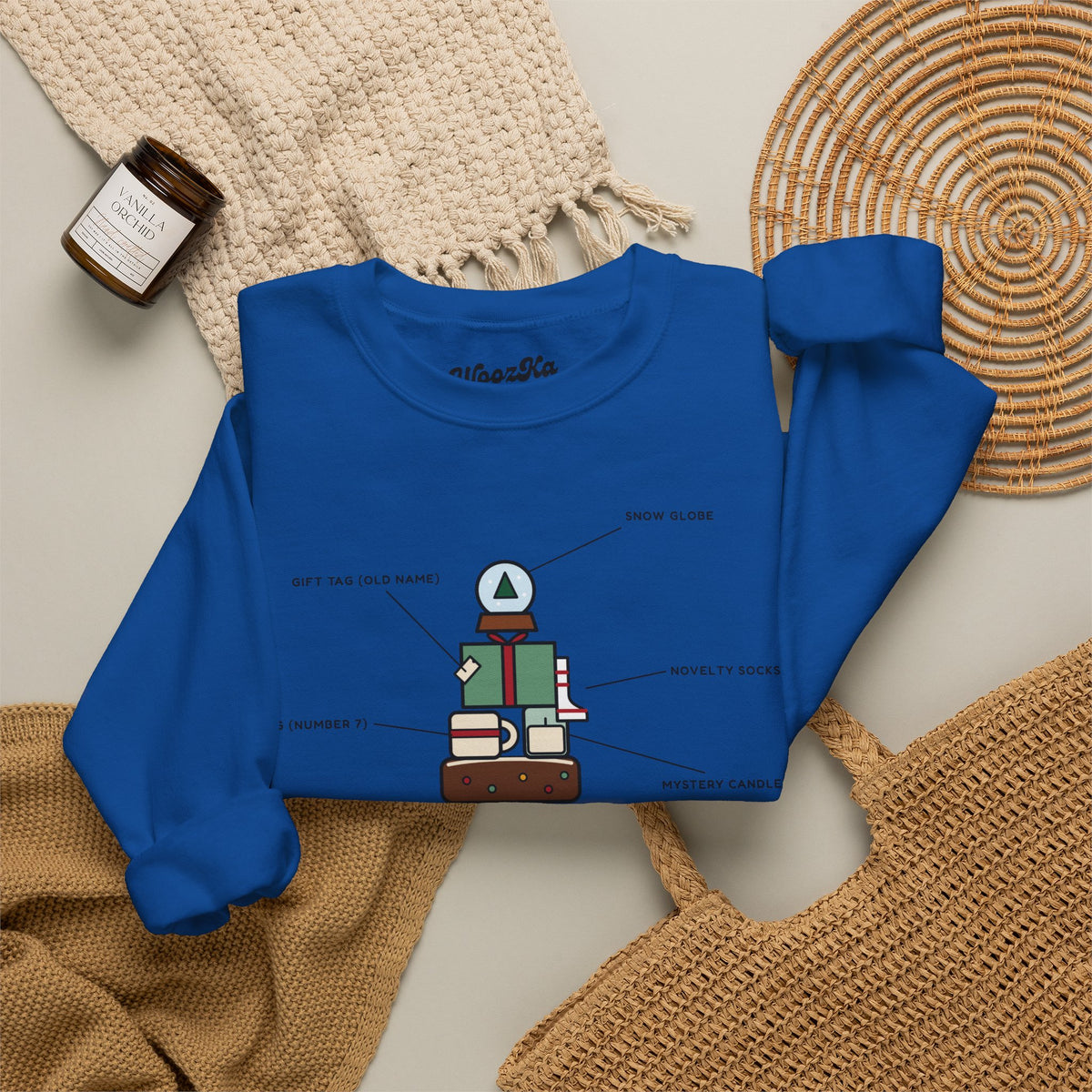 WoozKa Brands Funny Christmas Sweatshirt, Regift Office Party Front Print