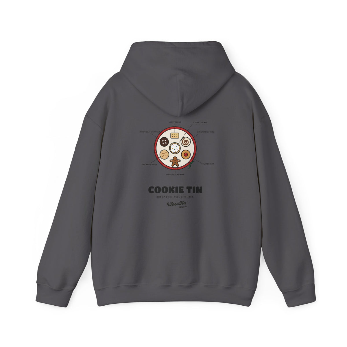 WoozKa Brands Christmas Cookie Hoodie, Holiday Baking Back Print