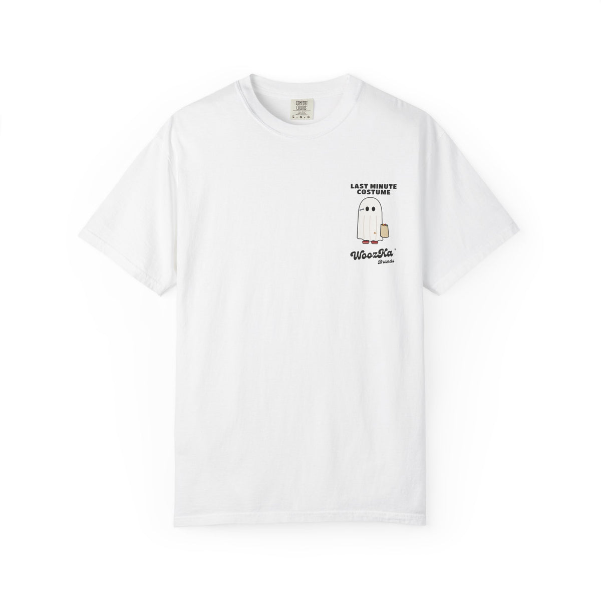 WoozKa Brands Lazy Halloween Costume Heavyweight Tee, Back Print