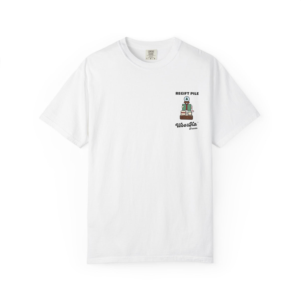 WoozKa Brands Funny Christmas Heavyweight Tee, Regift Office Back Print