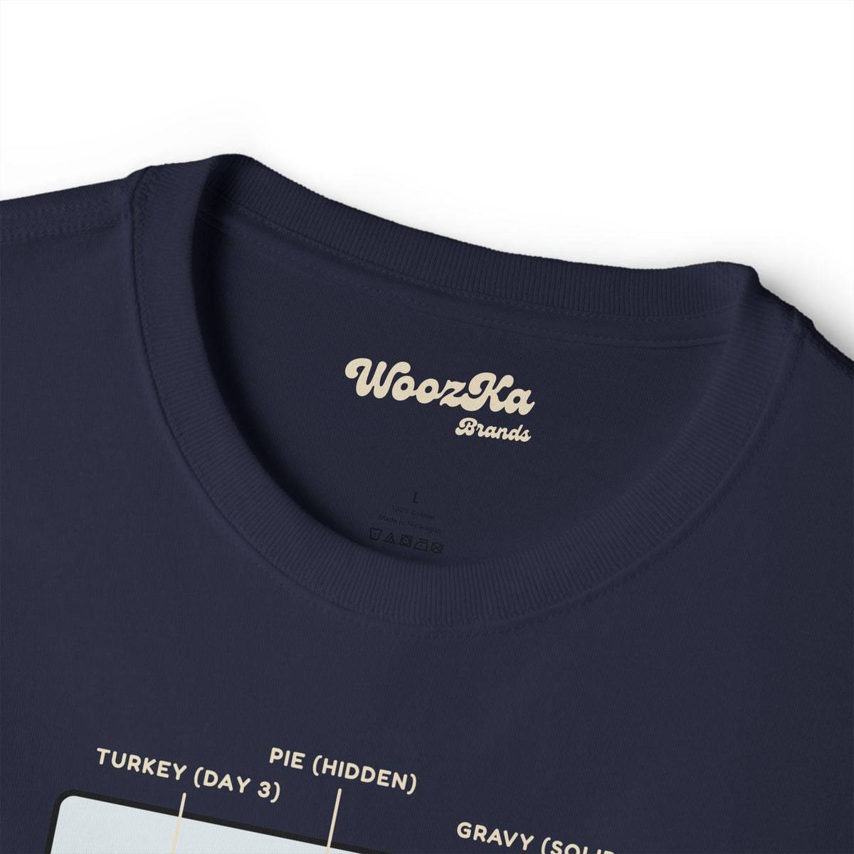 WoozKa Brands Funny Thanksgiving Leftovers Oversized Tee, Front Print