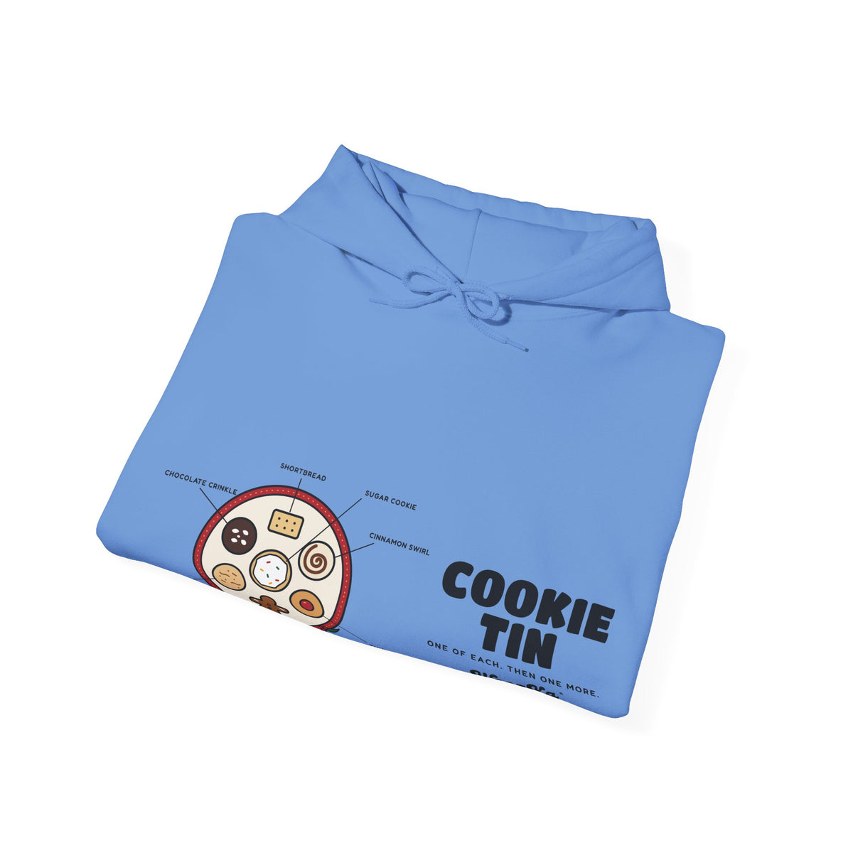 WoozKa Brands Christmas Cookie Hoodie, Holiday Baking Wide Front Print
