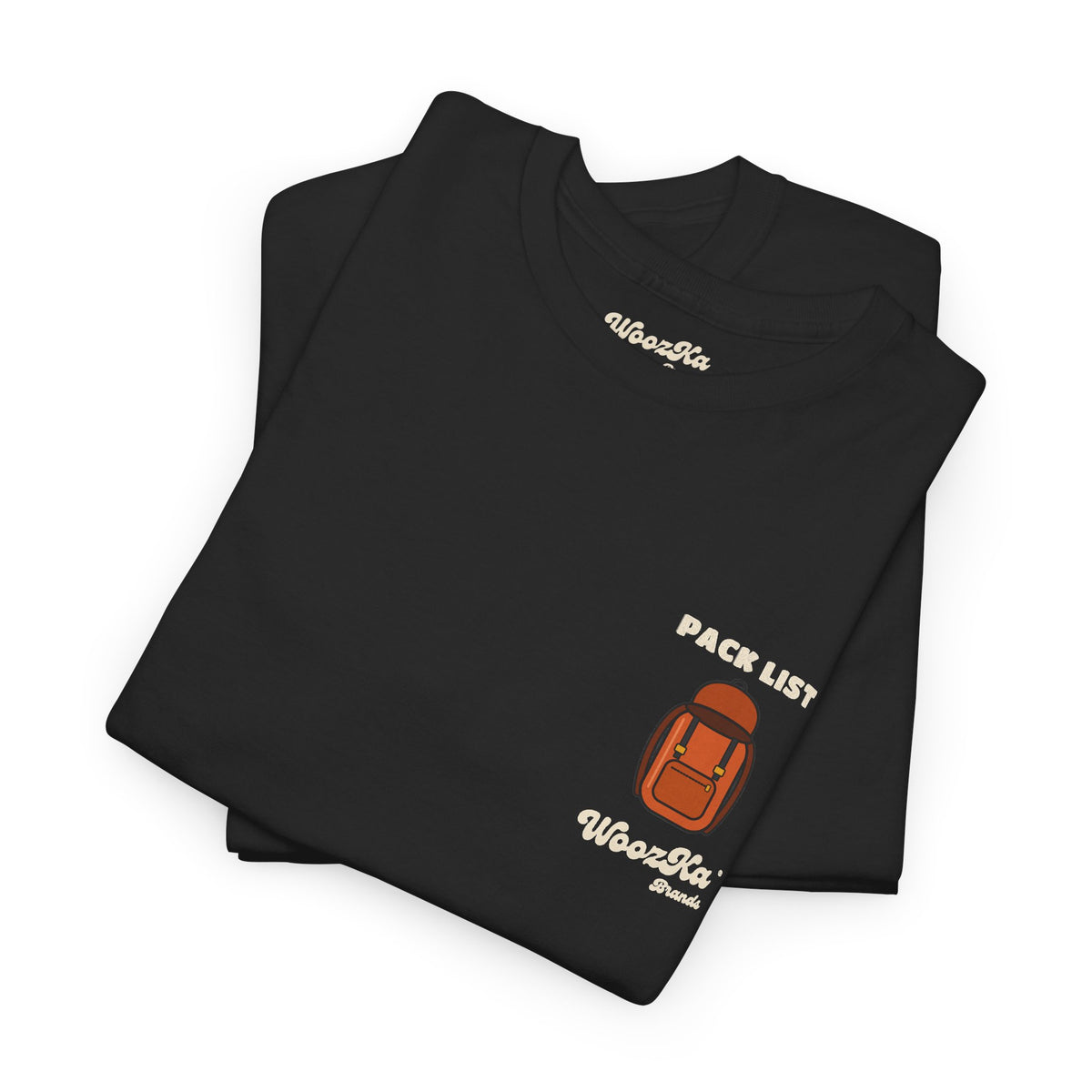 WoozKa Brands Hiking T-Shirt, Backpacking Gear List Back Print