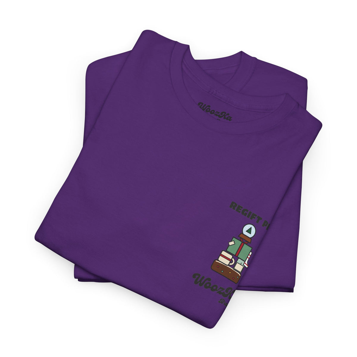 WoozKa Brands Funny Christmas T-Shirt, Regift Office Party Back Print