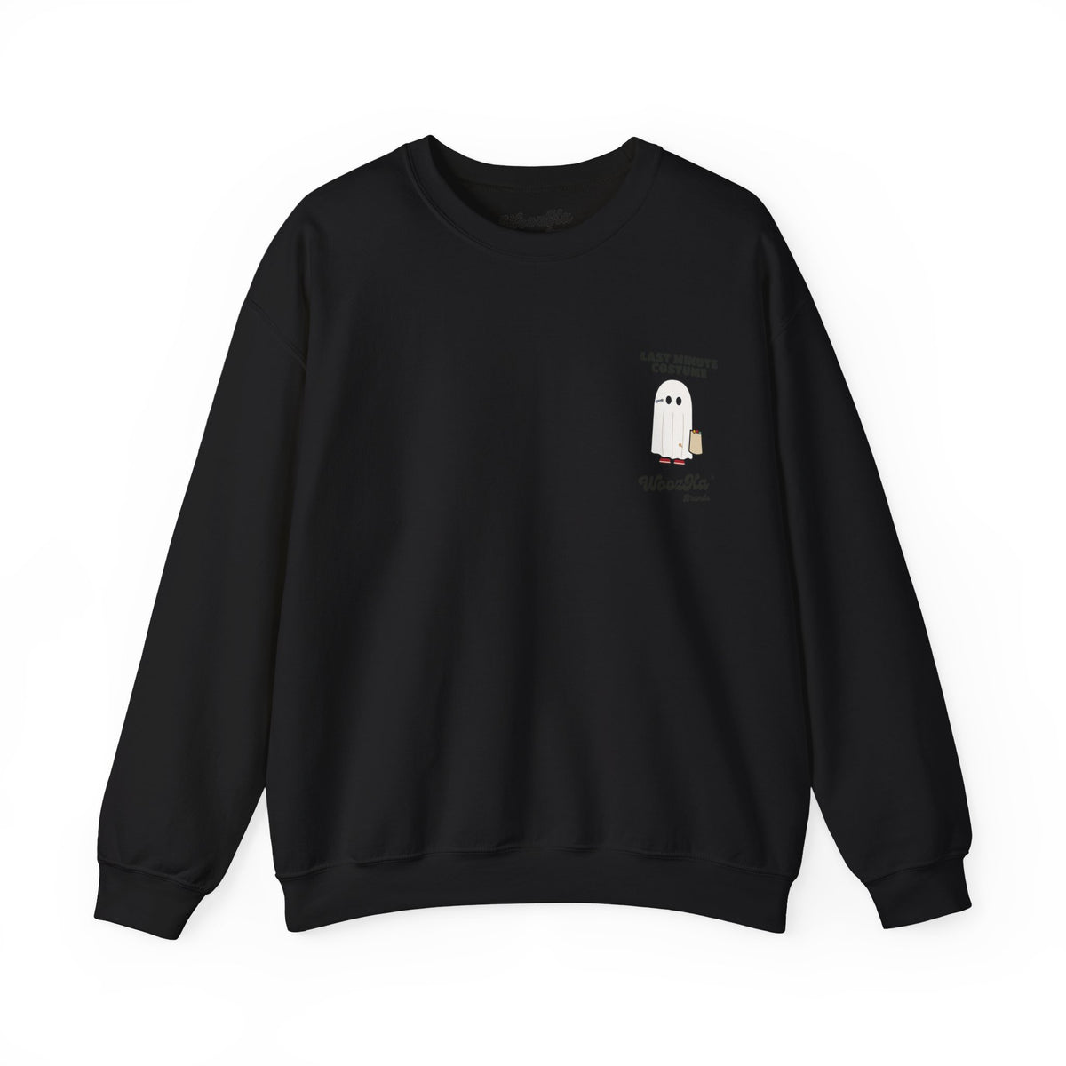 WoozKa Brands Lazy Halloween Costume Sweatshirt, Funny Ghost Back Print
