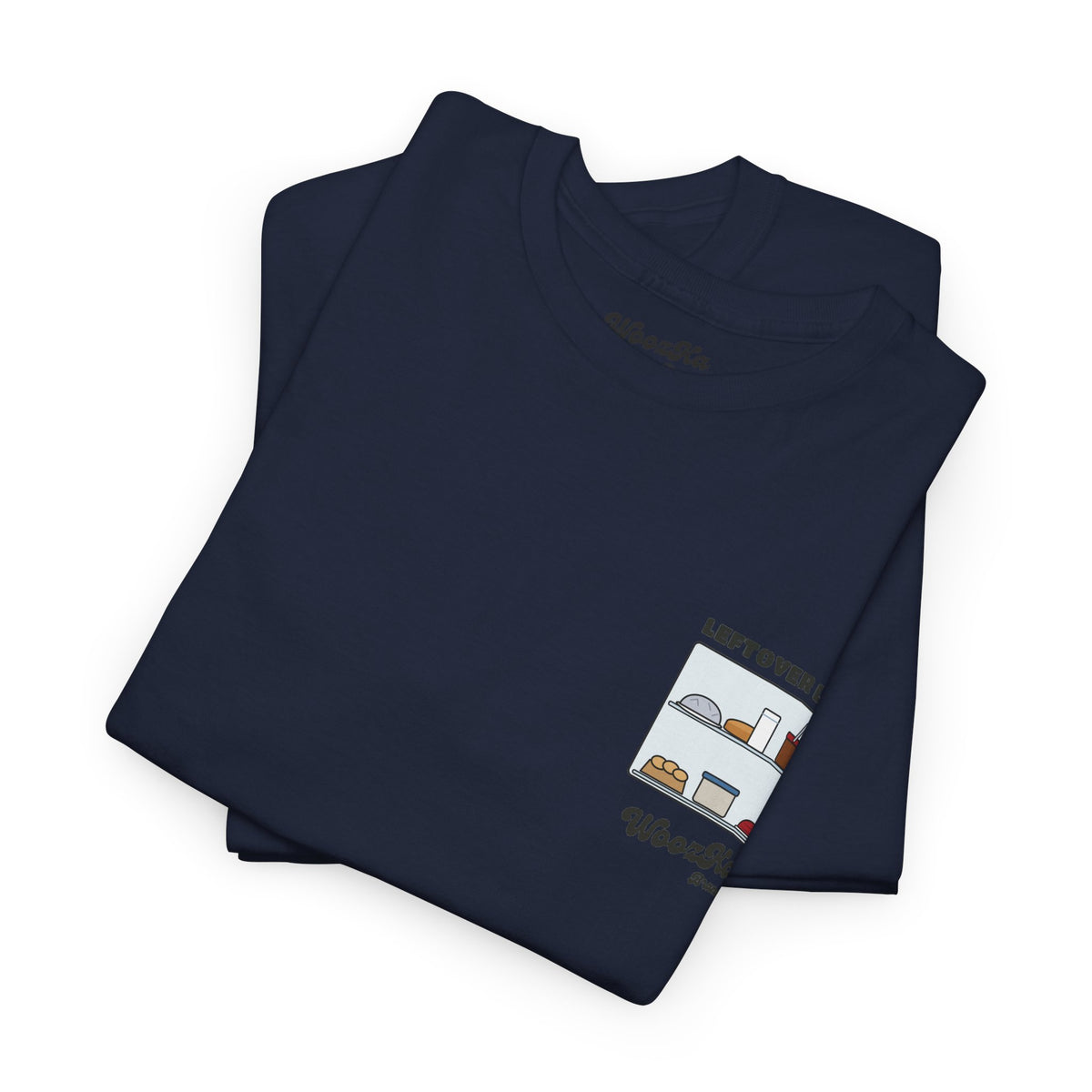 WoozKa Brands Funny Thanksgiving Leftovers T-Shirt, Turkey Pie Back Print