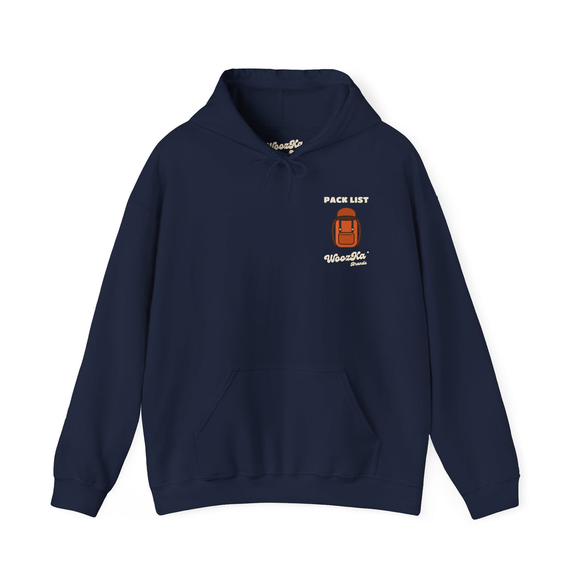 WoozKa Brands Hiking Hoodie, Backpacking Gear List Back Print