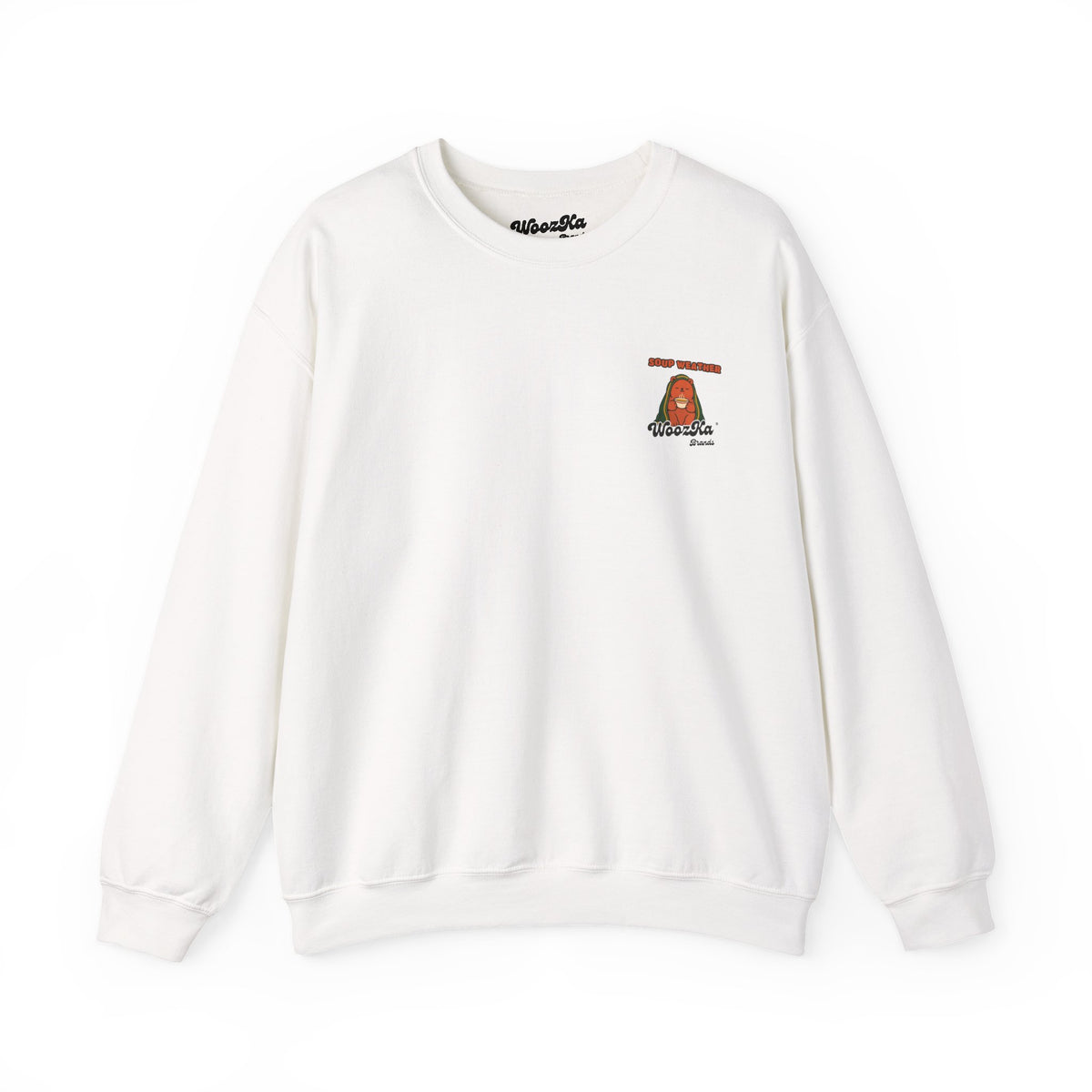 WoozKa Brands Cute Bear Fall Sweatshirt, Cozy Soup Lover Back Print
