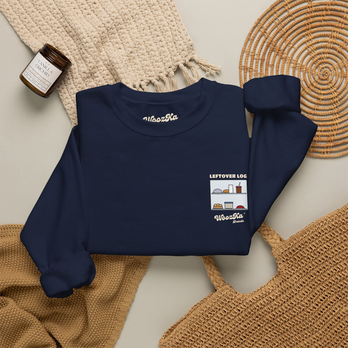 WoozKa Brands Funny Thanksgiving Leftovers Sweatshirt, Back Print