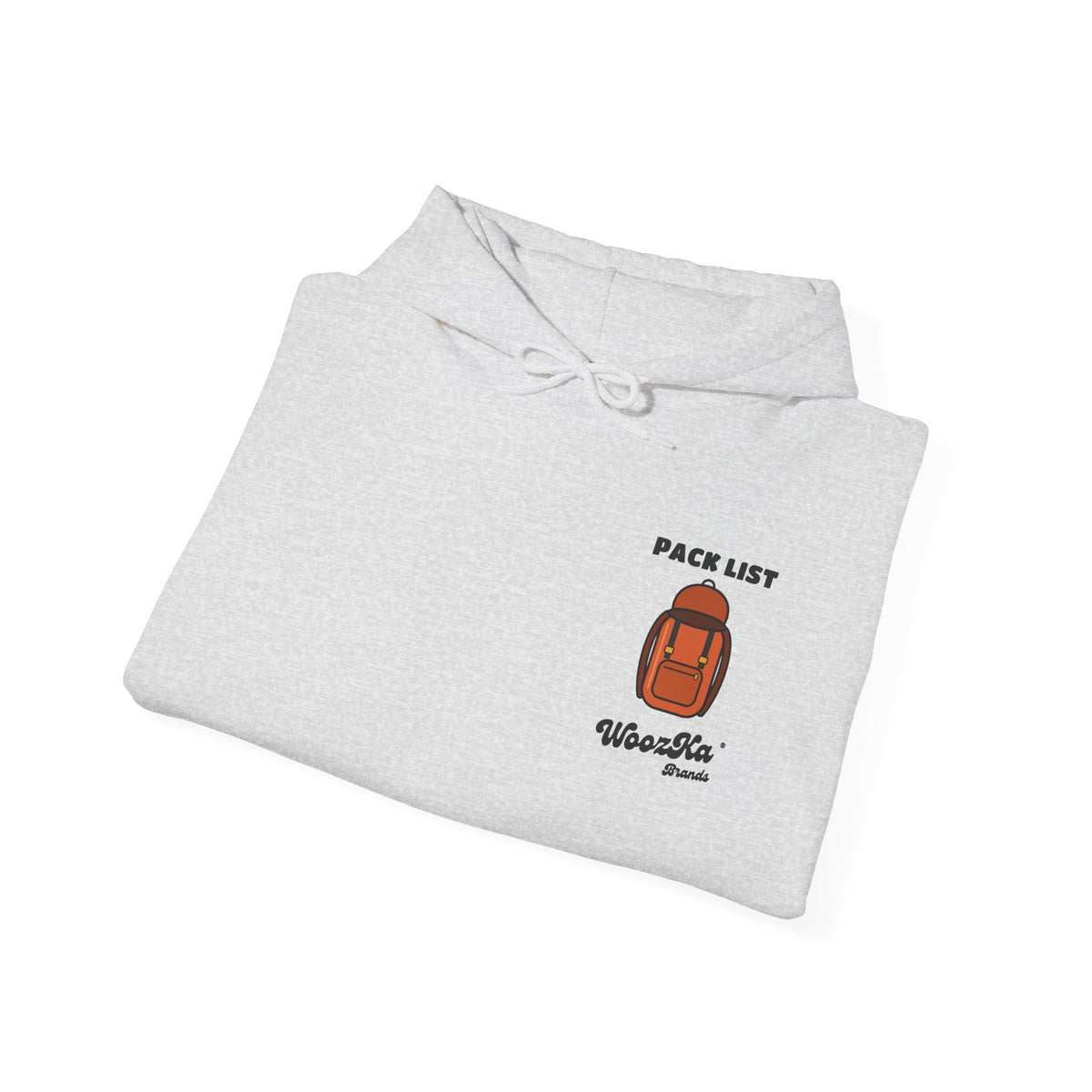WoozKa Brands Hiking Hoodie, Backpacking Gear List Back Print
