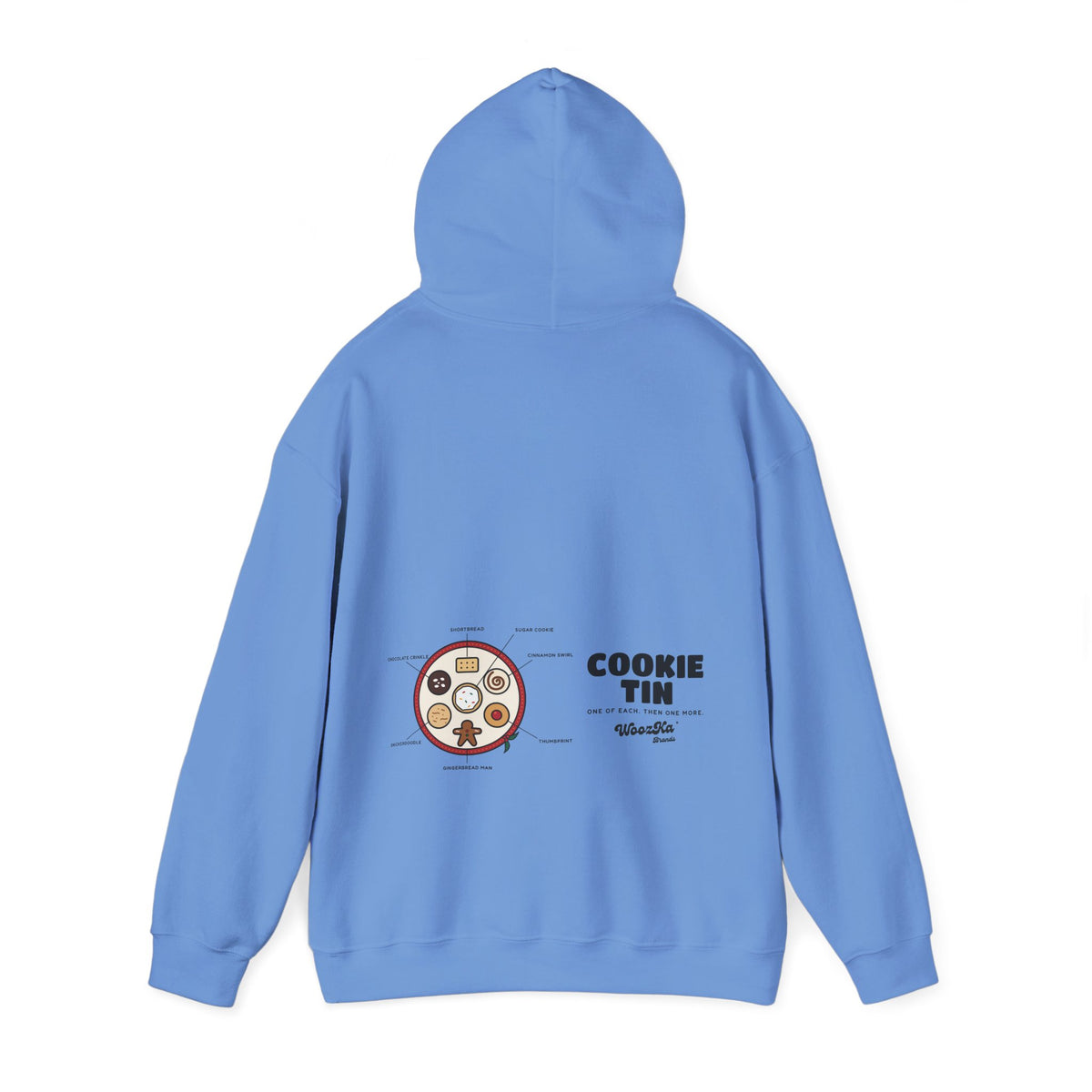 WoozKa Brands Christmas Cookie Hoodie, Holiday Baking Wide Back Print