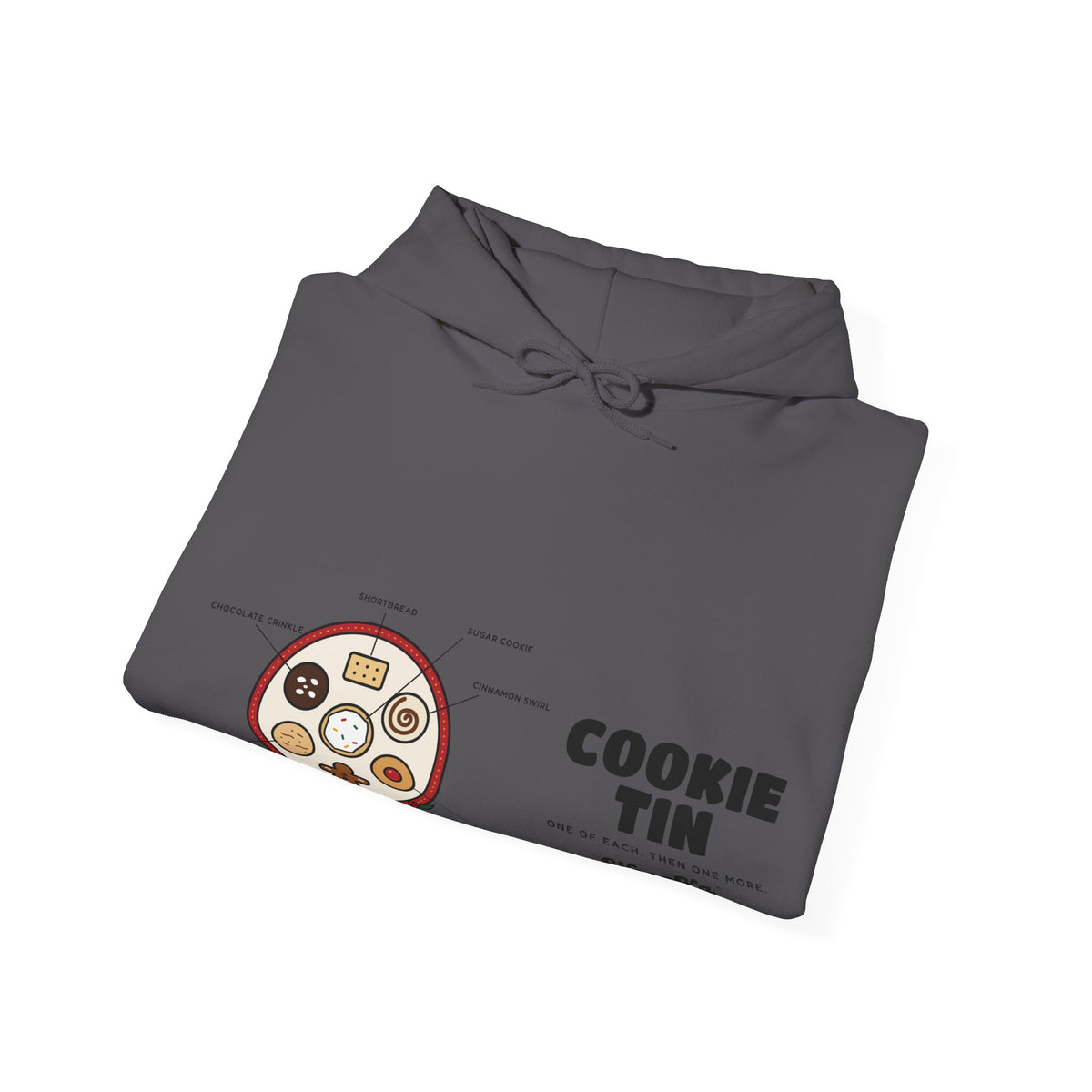 WoozKa Brands Christmas Cookie Hoodie, Holiday Baking Wide Front Print