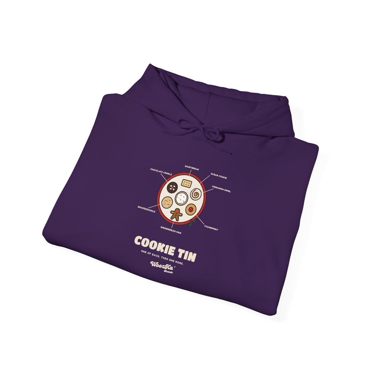WoozKa Brands Christmas Cookie Hoodie, Holiday Baking Front Print