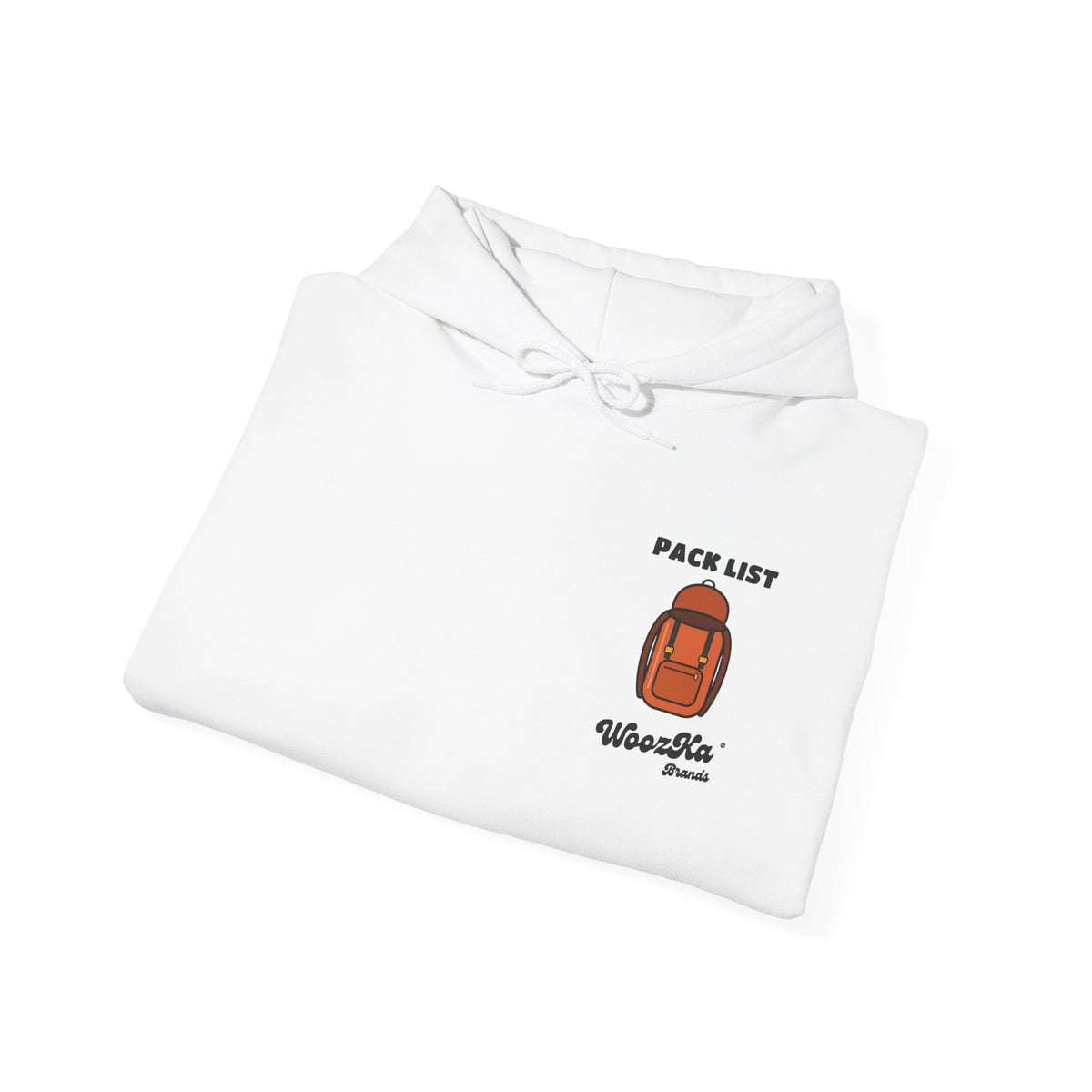 WoozKa Brands Hiking Hoodie, Backpacking Gear List Wide Back Print