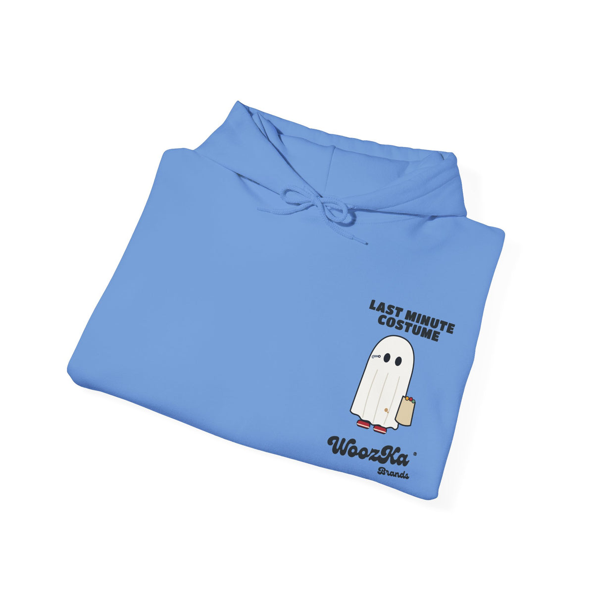 WoozKa Brands Lazy Halloween Costume Hoodie, Funny Ghost Wide Back Print