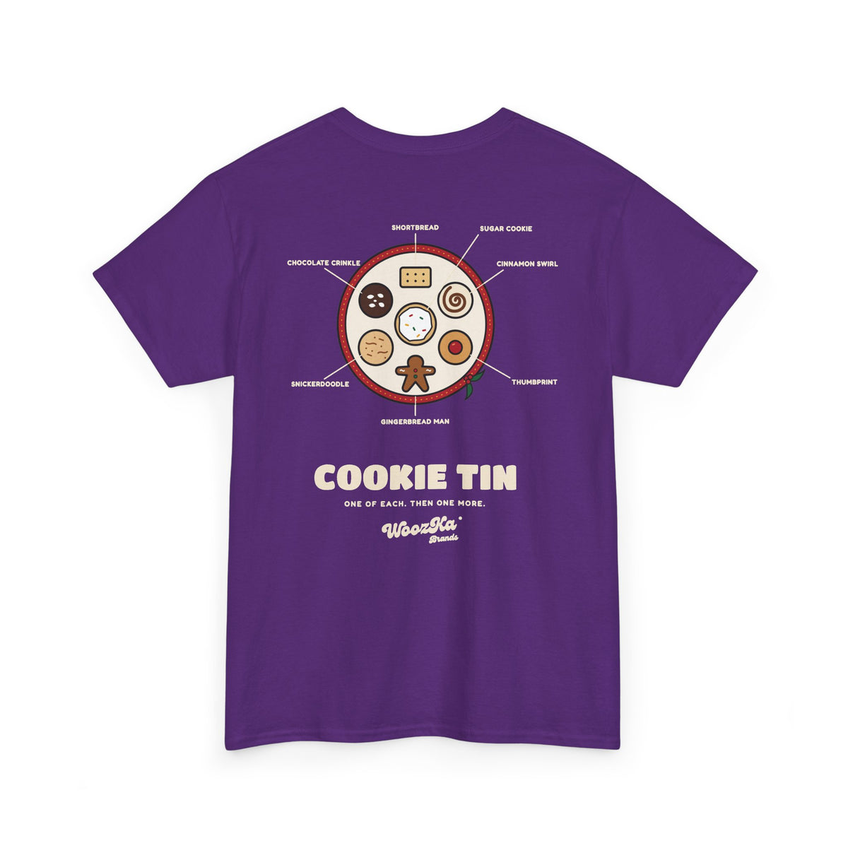 WoozKa Brands Christmas Cookie T-Shirt, Holiday Baking Back Print
